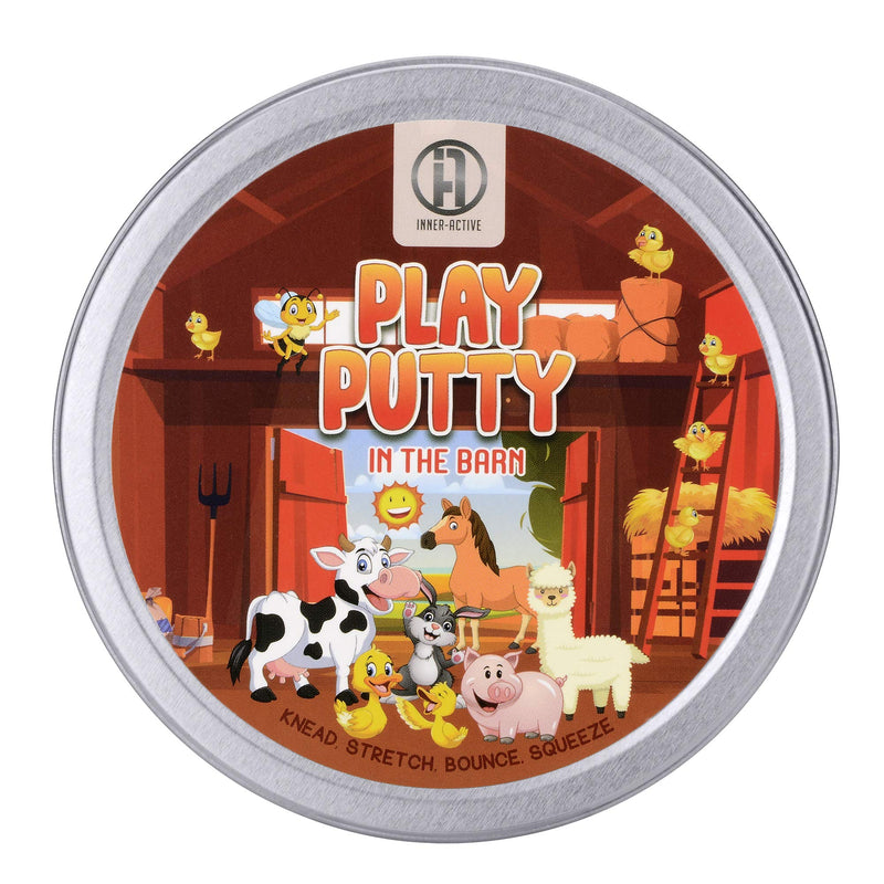 INNER-ACTIVE Play Putty Therapy Putty for Kids with Charms in The Barn Theraputty Medium Resistance, Increase fine Motor Skills and Finger Strength, Occupational and Physical Therapist Recommended