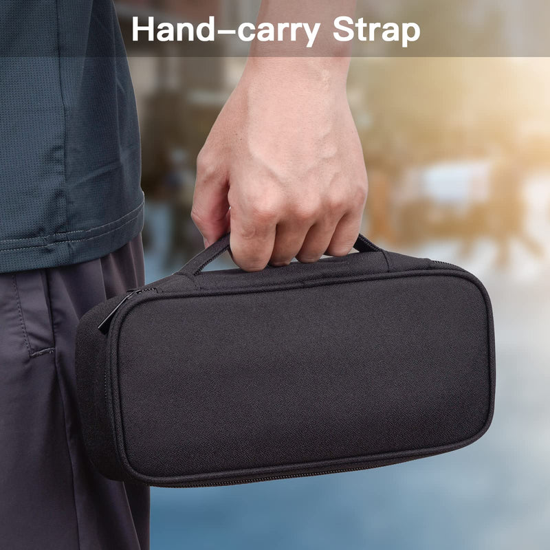 Cable Organizer Bag, Electronics Carrying Case for Charger & Cords, External Hard Drive, Portable Power Bank (Black) Large Black-L