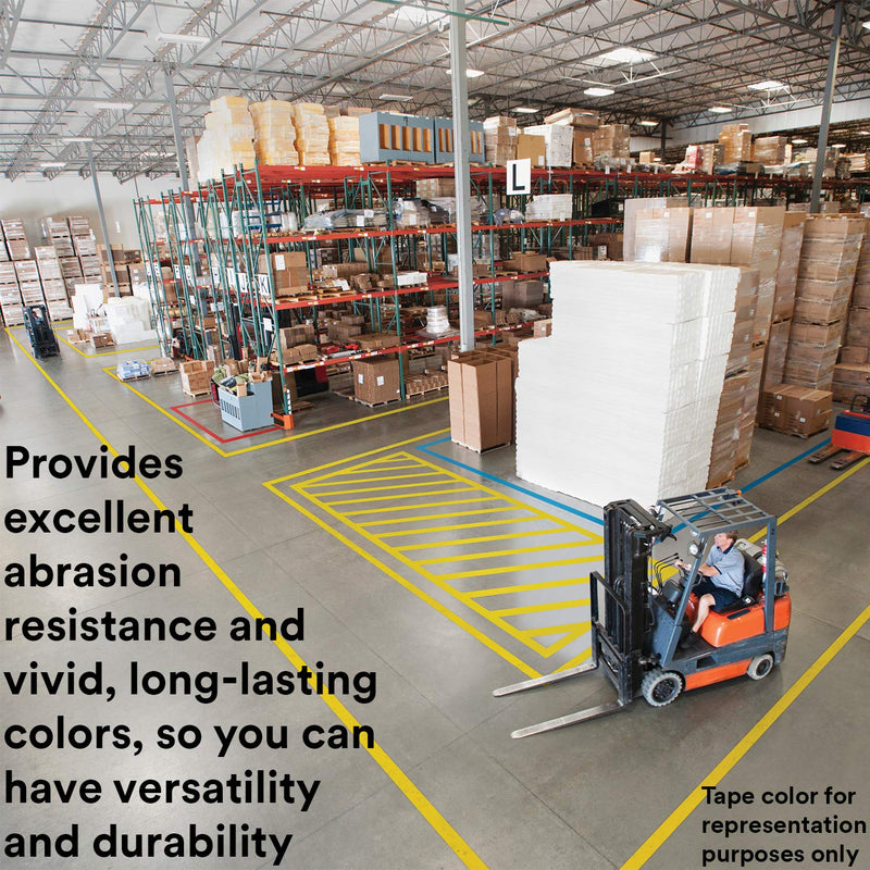 3M Vinyl Tape 471, 1/4 in x 36 yd, Blue, 1 Roll, Blue Floor Tape, Paint Alternative for Floor Marking, Social Distancing, Color Coding, Safety Marking