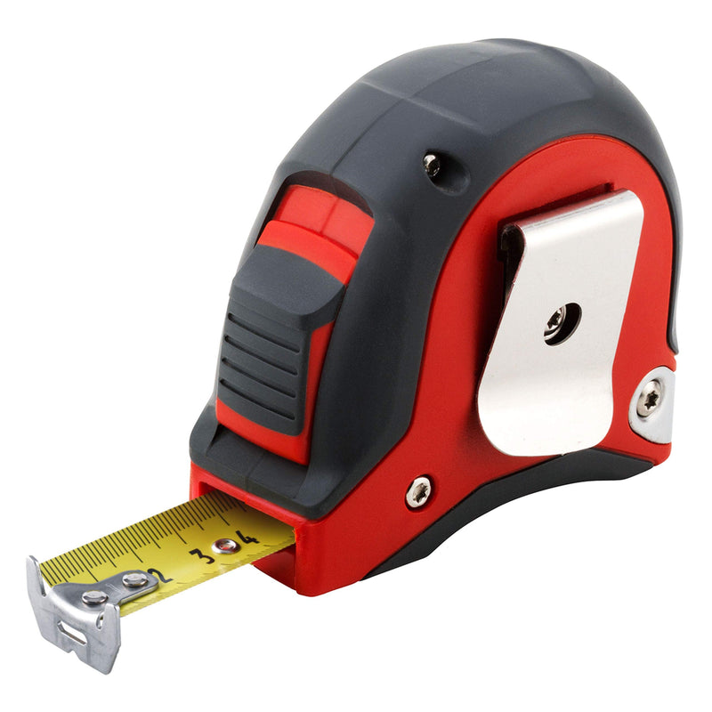 SOLA tape measure - PRO-TM - 3m / 19mm - robust professional tape measure with belt clip - steel tape, painted yellow with mm scale - accuracy class I - roll meter with movable end hook - length 3m/19mm