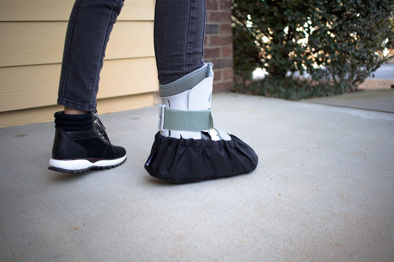 MyShoeCovers 1 Fracture Walking Boot Cover - Black, XX-Large XX-Large fits X-Large Walking Boot