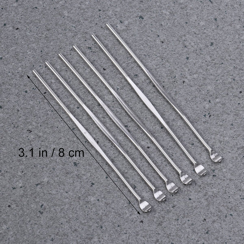 SUPVOX 6pcs Stainless Steel Ear Pick Metal Ear Spoon Ear Wax Curette Ear Cleaner Tool Earwax Removal Kit