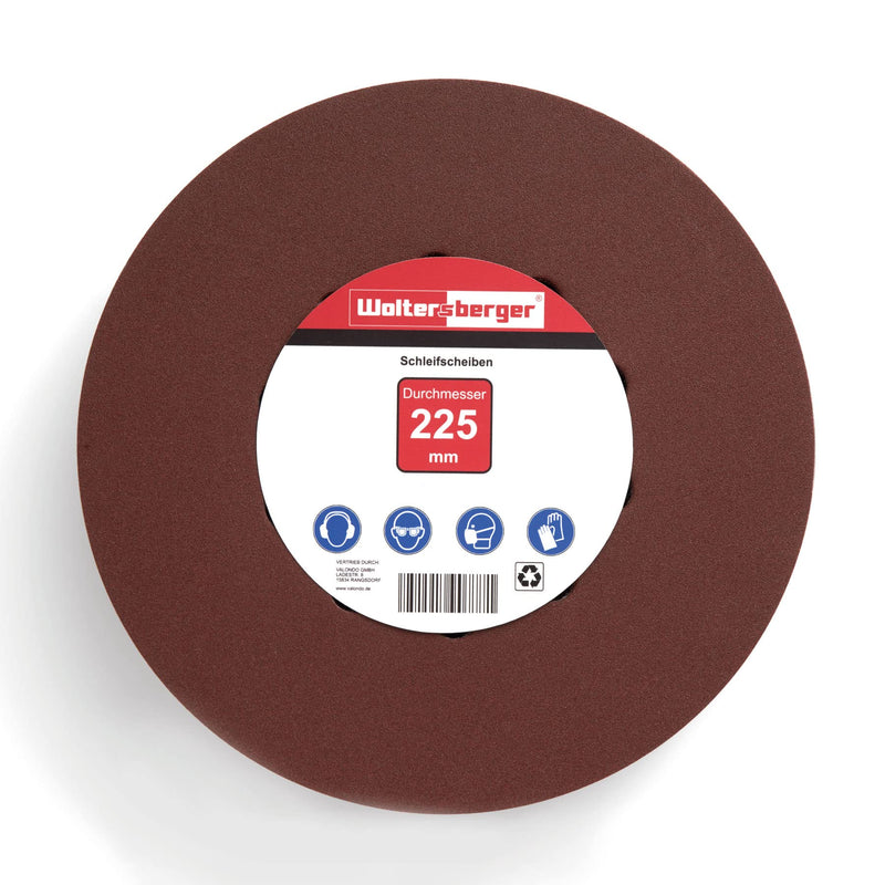 Woltersberger 25 pieces sanding discs Ø 225mm | Grit P120 | 10 holes in red | Sandpaper drywall sander long neck sander sanding giraffe ceiling sander