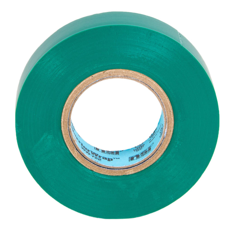 NSi Industries WarriorWrap Select 3/4 in. x 60 ft. 7 mil Vinyl Electrical Tape, Green (WW-722-GN)