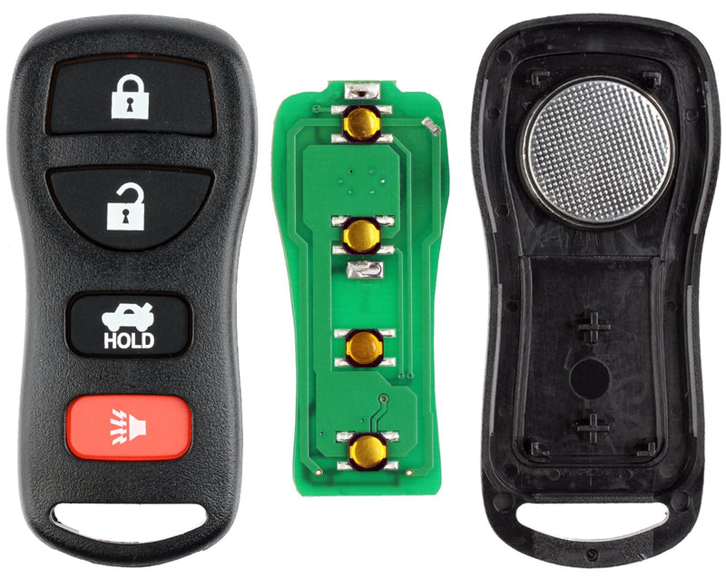KeylessOption Keyless Entry Remote Control Car Key Fob Replacement for KBRASTU15 (Pack of 2) Black