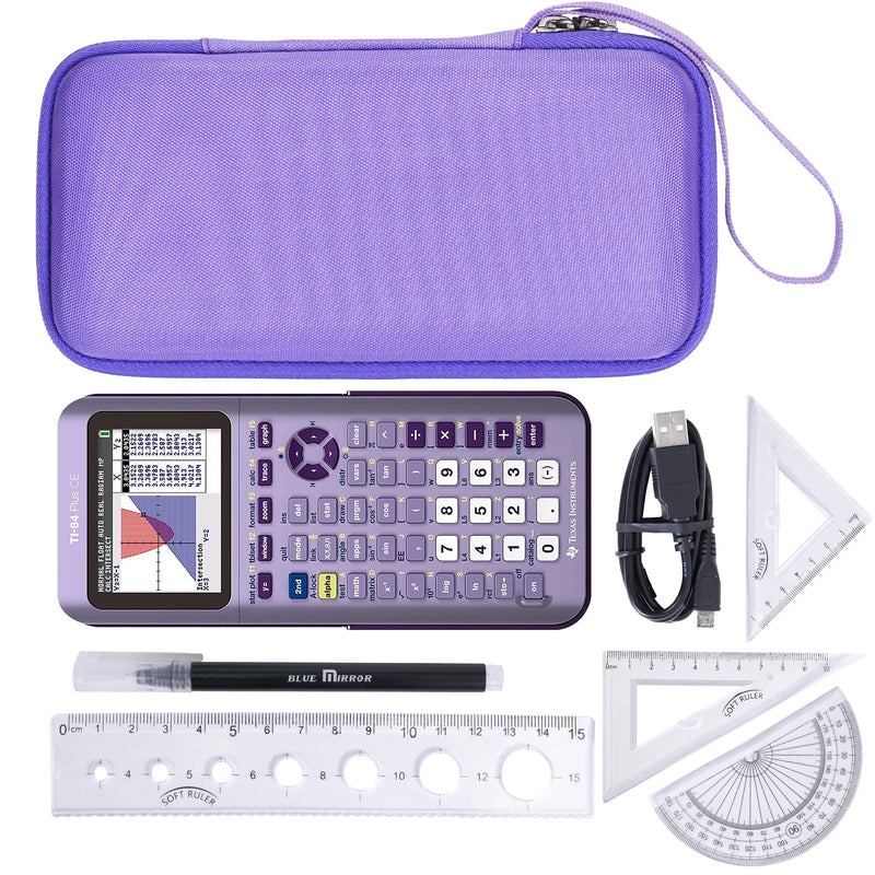 Khanka Hard Travel Case Replacement for Texas Instruments TI-83 Plus/TI-84 Plus/TI-84 Plus CE Color Graphing Calculator, Case Only (Infinitely Iris) Purple