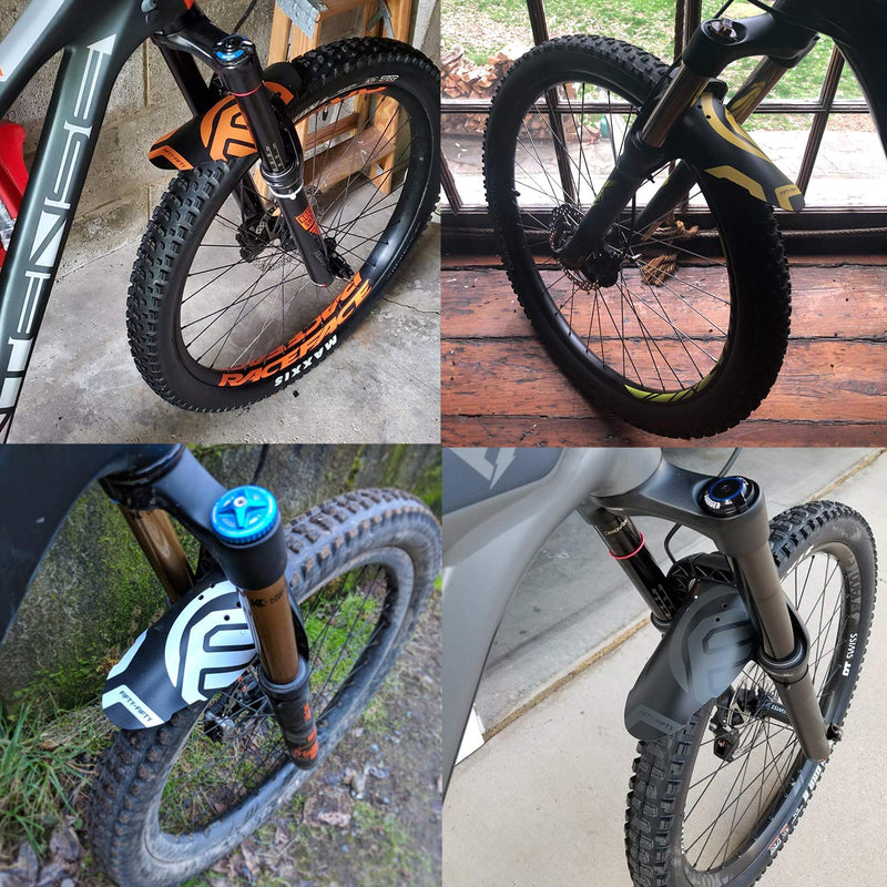 FIFTY-FIFTY Mountian Bike Fender,MTB Mudguard,Front and Rear Compatible,Fits 26", 27.5", 29", Plus Size and Fat Bike Wheel Sizes Orange