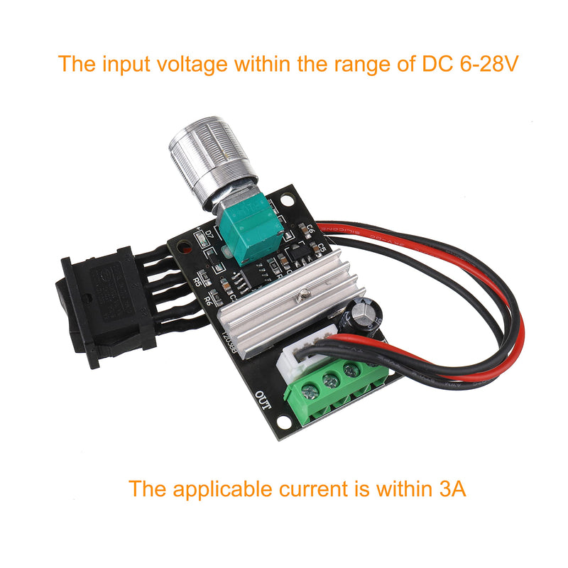 BOJACK 6V 12V 24V 28V 3A 80W DC Motor Speed Controller (PWM) Speed Adjustable Reversible Switch 1203BB DC Motor Driver Reversing