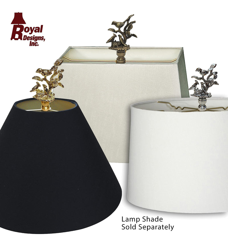Royal Designs, Inc. Nesting Bird Design Lamp Finial (Antique Brass - 2) Antique Brass - 2