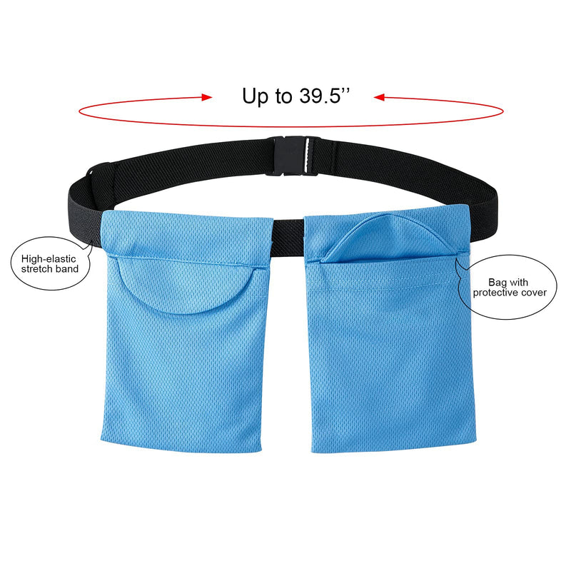 SUCONBE Adjustable Mastectomy Drain Holder Drainage Pouch with Shower Bag for Breast Surgery Mastectomy Breast Reduction Augmentation Post-Surgery Recovery Support Patient Care Kit (Blue)