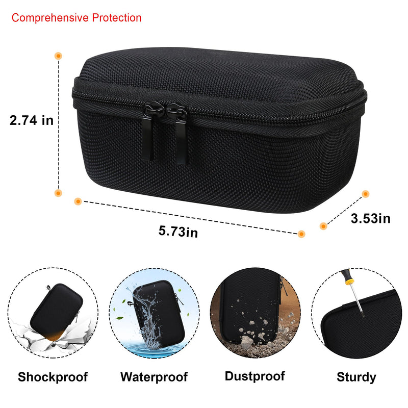 Elonbo Hard Travel Case for Panasonic Lumix LX10/LX100/ZS60/ZS70/ZS80/ZS200/ZS100 4K Digital Camera, Travel Digital Camera Storage Cover Bag Organizer Holder, Mesh Pocket fits Battery Charger. Black