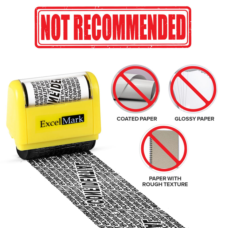 ExcelMark Rolling Identity Theft Guard Stamp (ID Theft Roller Stamp)