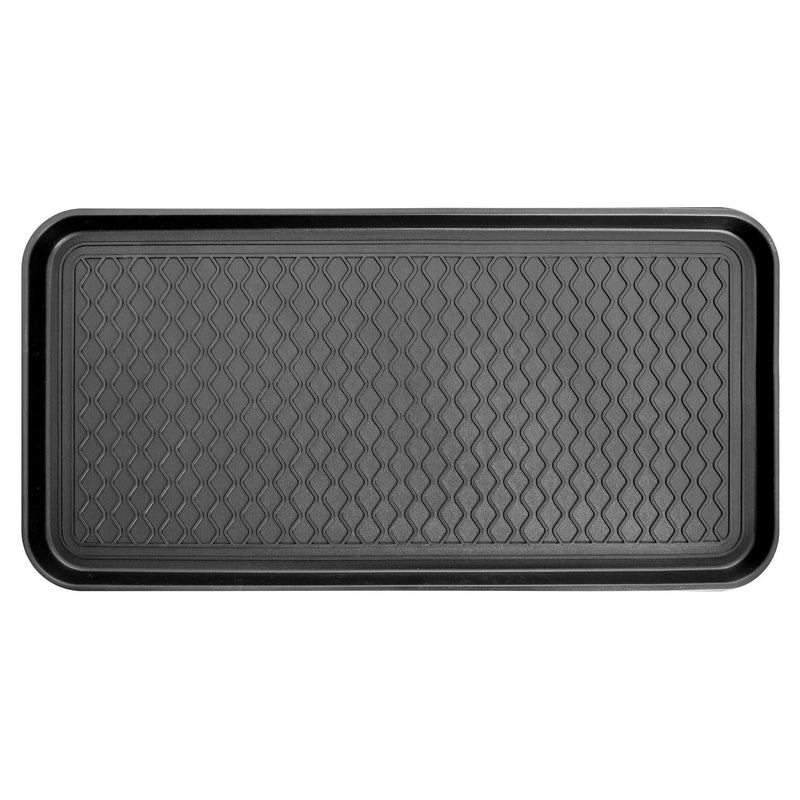 Sweet Home Stores Multi-Purpose Indoor & Outdoor Waterproof Tray, 15" X 30", Black 30" X 15" Black Square