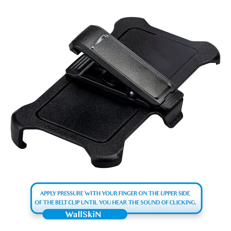 WallSkiN 2 Pack Replacement Belt Clip Holster for Apple iPhone 14 OtterBox Defender Series Case | Clip for Belt Holder (Case Not Included)