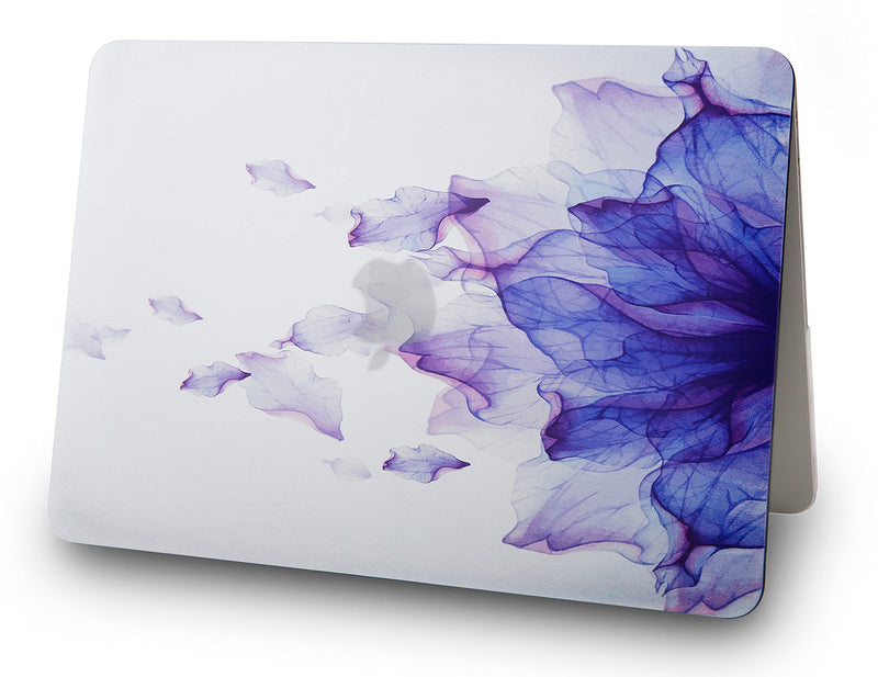 KECC Compatible with MacBook Air 13 inch Case (2010-2017 Release) A1369/A1466 Plastic Hard Shell + Keyboard Cover + Sleeve (Purple Flower) Purple Flower