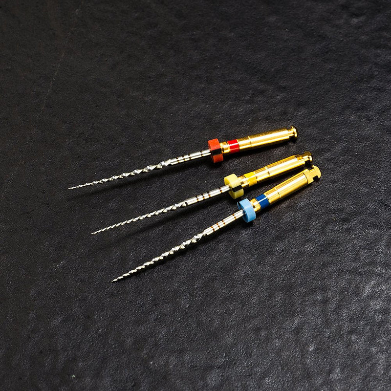 SNAWOP Dental Endo Files 3PCS X-One Gold Reciprocating Rotary Niti File for Endodontic Root Canal Treatment (31MM Assorted) 31MM Assorted