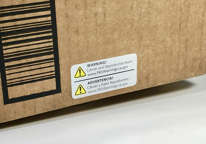 ROYPACK Proposition 65 Warning Labels 1,000 Count 2" x 1" Inch | English/Spanish Short Form Cancer and Reproductive Harm Truncated California Compliant Warning Stickers