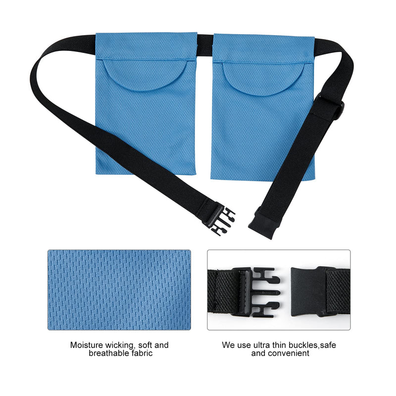 SUCONBE Adjustable Mastectomy Drain Holder Drainage Pouch with Shower Bag for Breast Surgery Mastectomy Breast Reduction Augmentation Post-Surgery Recovery Support Patient Care Kit (Blue)