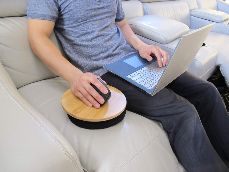 MOJO Beanbag Mousepad - Ergonomic Comfortable Mouse Pad for Sofa, Bed, Lap, Couch, and Anywhere Else (Bamboo Wood) Bamboo Wood