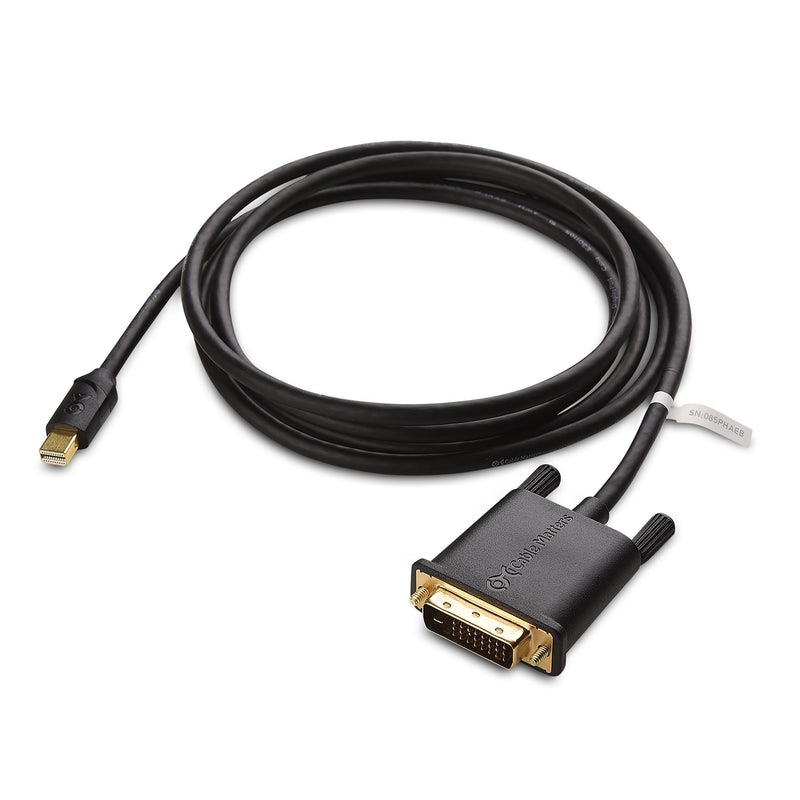 Cable Matters Mini DisplayPort to DVI Cable (Mini DP to DVI Cable) in Black 6 Feet - Thunderbolt and Thunderbolt 2 Port Compatible 6 ft