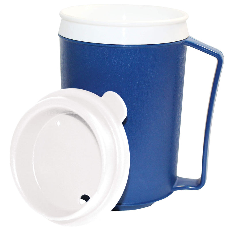 Rehabilitation Advantage Weighted Insulated Mug with Tumbler Lid (12oz), Blue