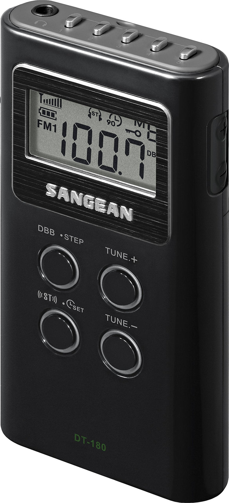 Sangean DT-180 AM / FM Pocket Radio BLACK