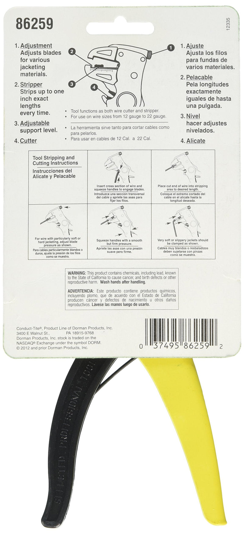 Dorman 86259 Self Adjusting Wire Stripper/Cutter