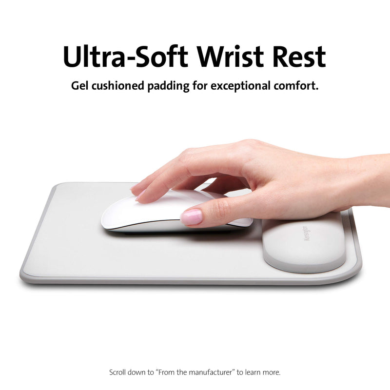 Mousepad with ErgoSoft Wrist Rest for Standard Mouse-Gray (K50437WW)