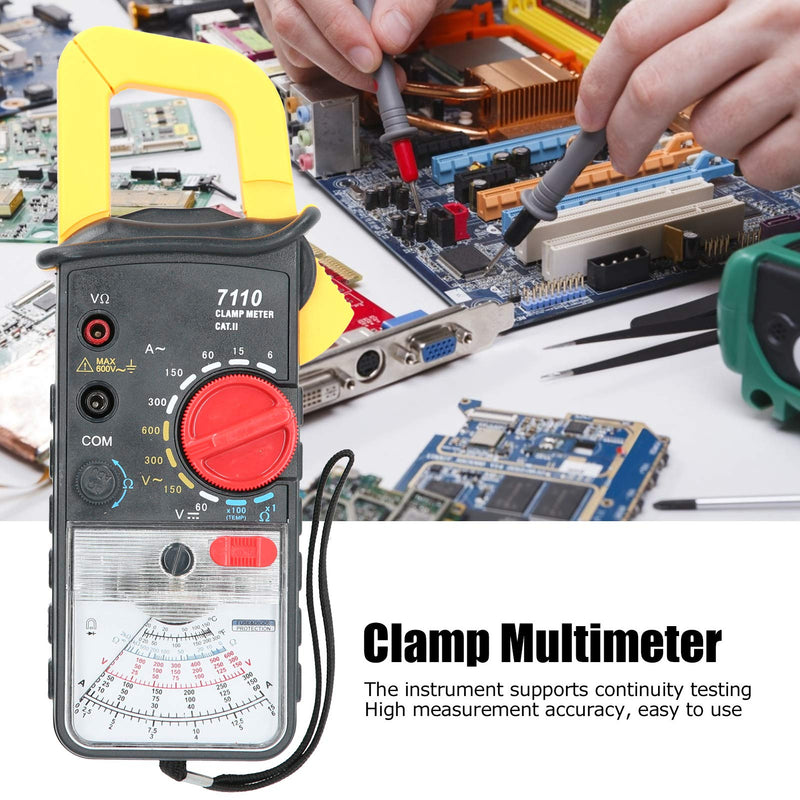 Clamp Meter, Clamp Multimeter, Accurate Handheld Analog Voltage Current Tester Electrician Meter 7110, with High Measurement Accuracy, Wide Application and Quality Assurance
