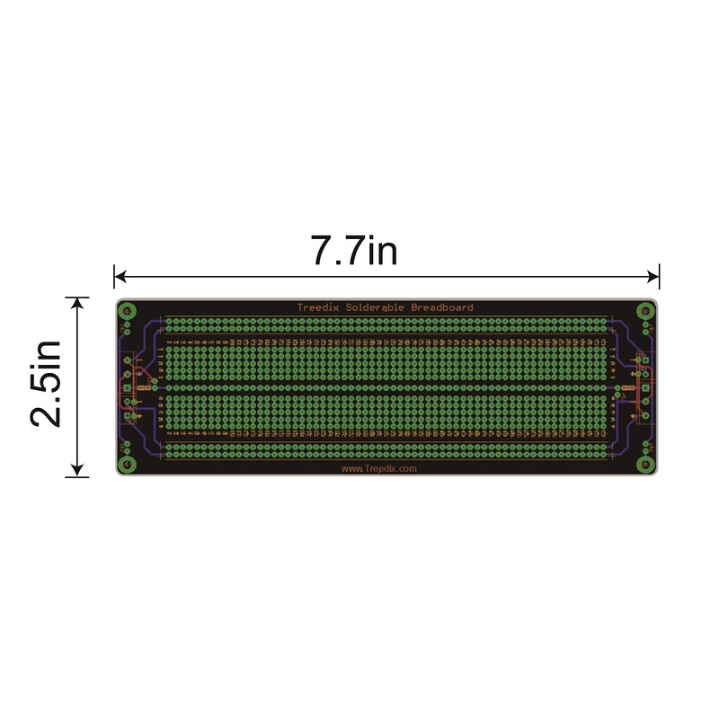 Treedix 3 pcs Universal Board Solderable BreadBoard PCB Prototype Shield Board Double Sided Tinned Gold Plated Holes Compatible with Arduino Kit Raspberry Pi Shield Prototyping and Testing (Mode 3) Mode 3