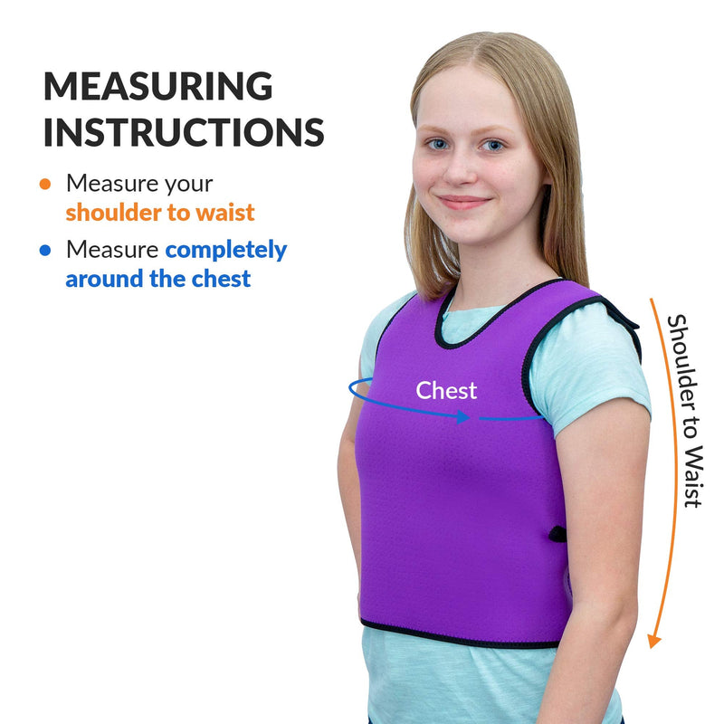 Special Supplies Sensory Compression Vest Deep Pressure Comfort for Autism, Hyperactivity, Mood Processing Disorders, Breathable, Form-Fitting, Kids and Adults (Purple, Small 17x30 inches) Purple Small (Pack of 1)