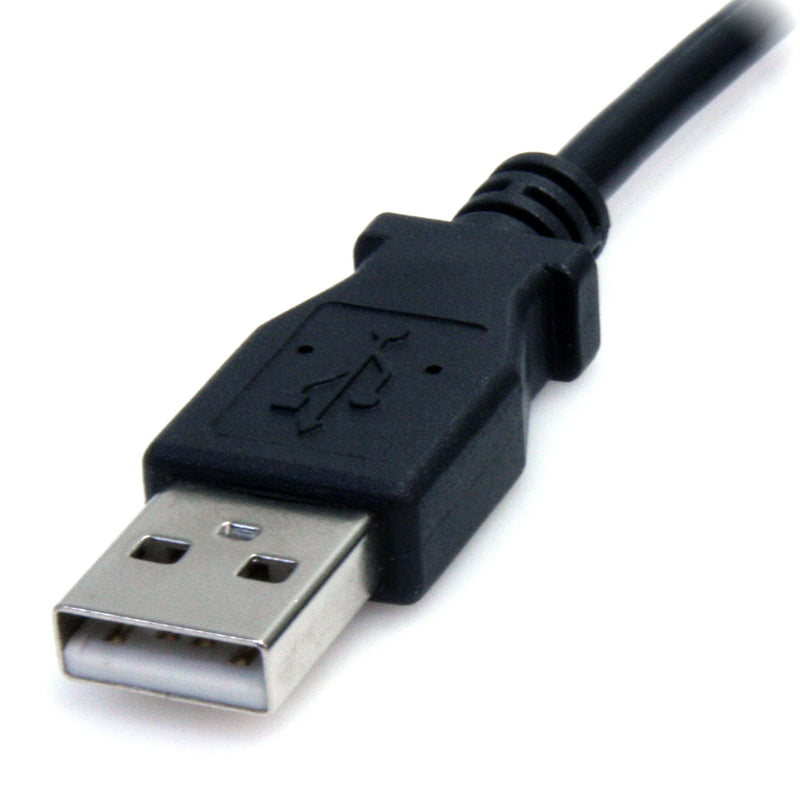StarTech.com 2m USB to Type M Barrel Cable - USB to 5.5mm 5V DC Cable - USB to Barrel Jack 5V DC Plug (USB2TYPEM2M) Black 6 ft / 2m