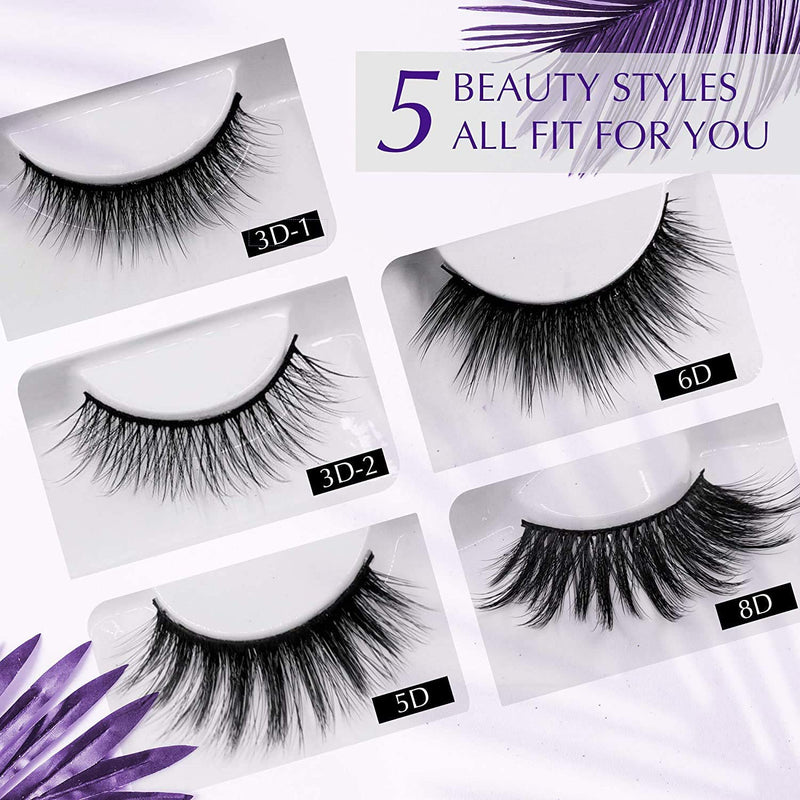 Arishine Magnetic Eyeliner and Lashes Kit, Magnetic Eyeliner for Magnetic Lashes Set, With Reusable Lashes [5 Pairs] 5 Pairs