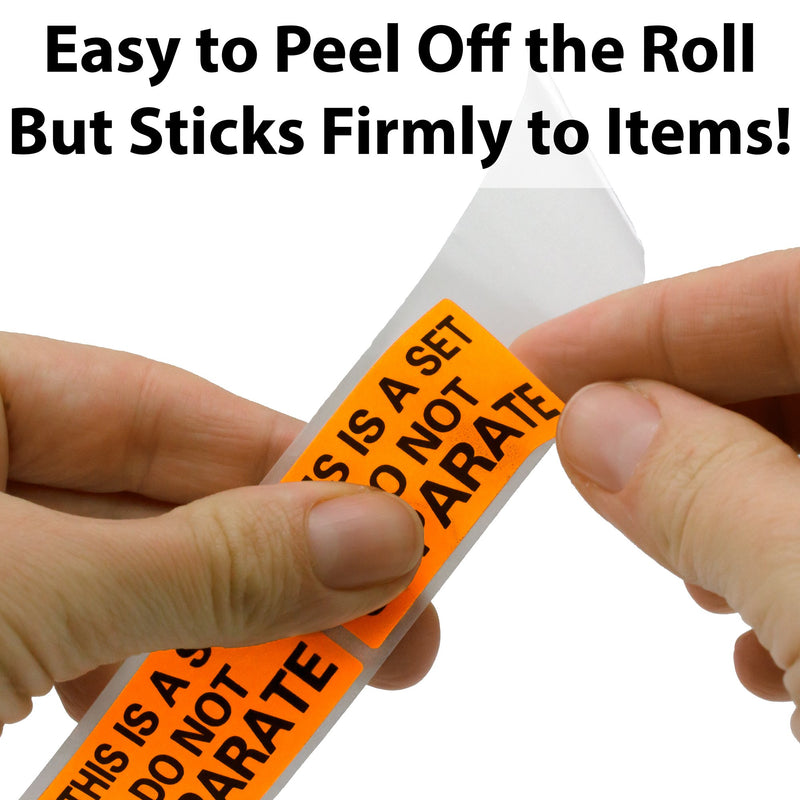 Eucatus Super Adhesive This Is A Set Do Not Separate Stickers 2 Pack. Bulk (1000 Total) Perforated 1 x 2 Self-Adhesive, Sold As Set Labels. FBA-Approved Shipping Supply. Eye-Catching Orange Color (2)