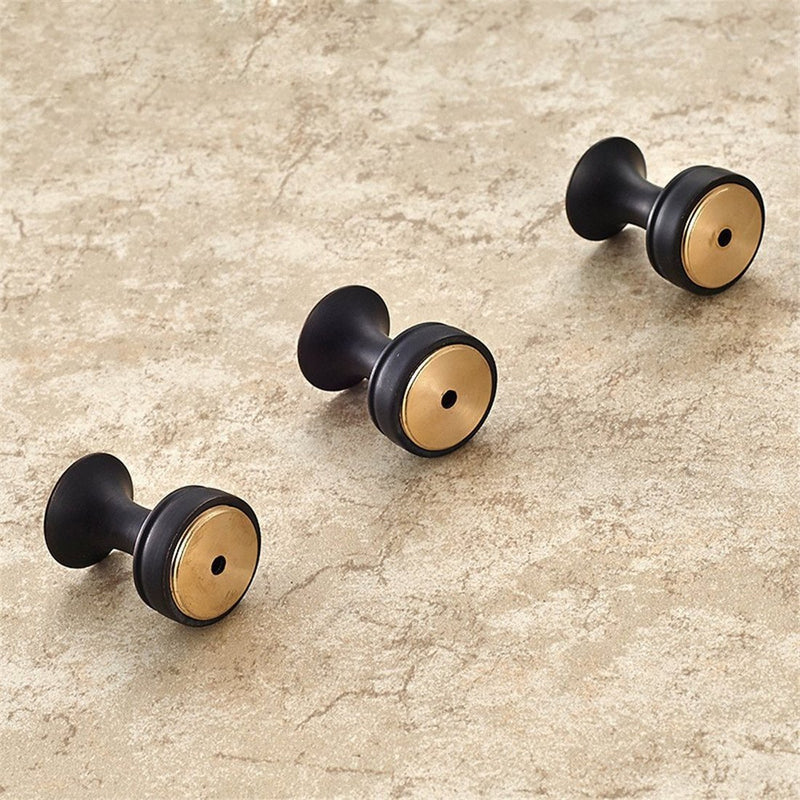 BigBig Home Oil Rubbed Bronze Towel Hooks, Bathrooms Wall Hook Brass Hand Robe Hooks Round Base Coat Hanger 2 Pack 2pcs ORB Finish Coat Hook