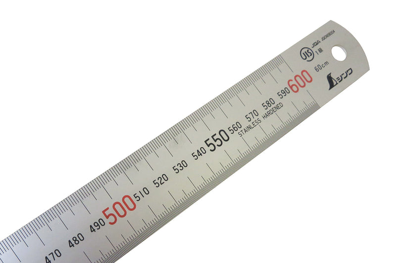 Shinwa H101-E 600 mm Rigid"Zero Glare" Metric Machinist Ruler/Rule Scale .5 mm & mm