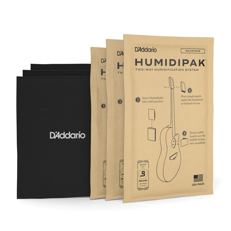 D'Addario Humidipak Automatic Humidity Control System (for guitar) Humidipak Maintain Kit