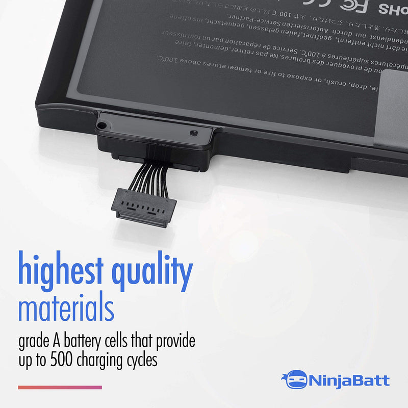 NinjaBatt Battery A1278 A1322 for Apple MacBook Pro 13" [2009 2010 2011 2012 Years] - Long Lasting [63.5Wh/10.95v]