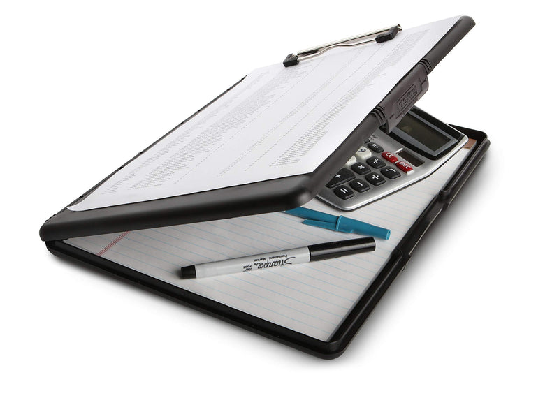 Dexas 3517-91 Slimcase 2 Storage Clipboard with Side Opening, Black