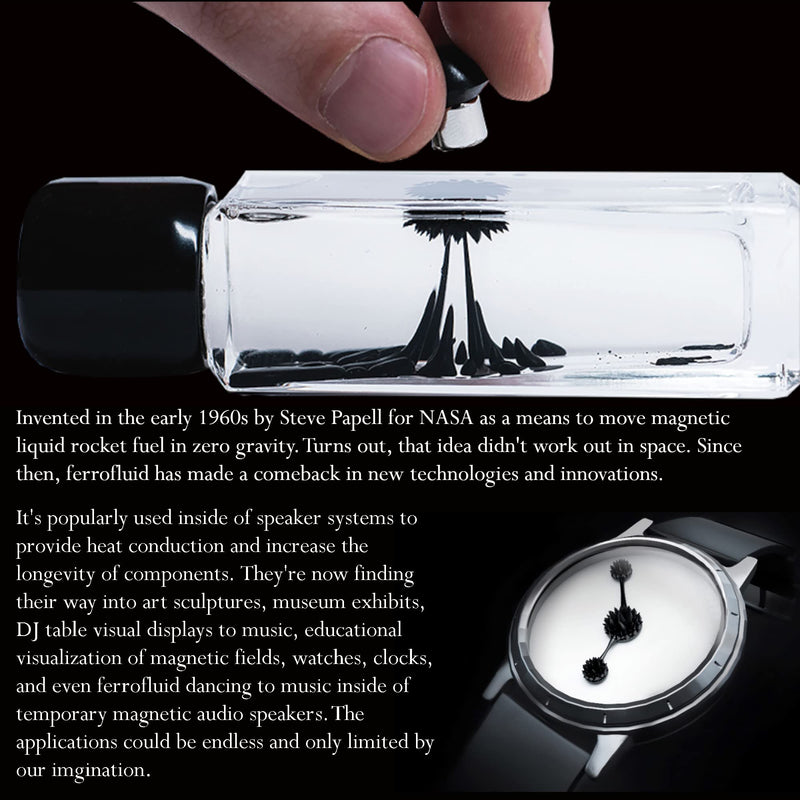 CMS MAGNETICS - (1oz Kit) Ferrofluid Science Experiment Kit for Education in Magnetism - Includes: 1 Fluid Ounce (29.5mL) Bottle of Ferrofluid, Gloves, Pipette, Petri Dishes 1 fluid oz (29.5mL) Basic Fluid Kit