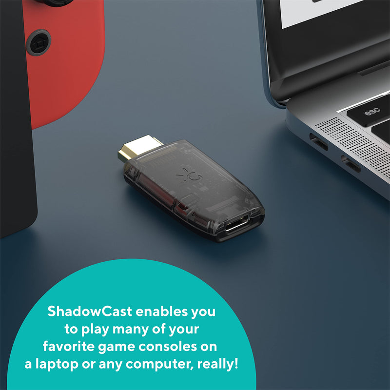 GENKI ShadowCast - Easily Connect and Play Game Consoles on the Laptop, Smallest Capture Card with Great Performance