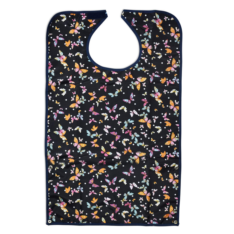 3 Pack Adult Bibs for Eating with Crumb Catcher by Celley - Washable and Reusable Clothing Protectors for Elderly Women
