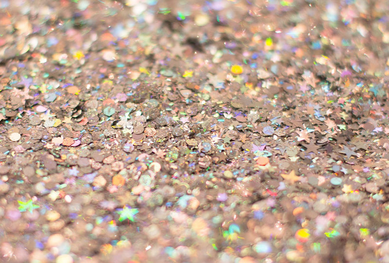 Silver Holographic Chunky Glitter âœ® KARIZMA Beauty âœ® 10g Festival Glitter Cosmetic Face Body Hair Nails Silver Holographic