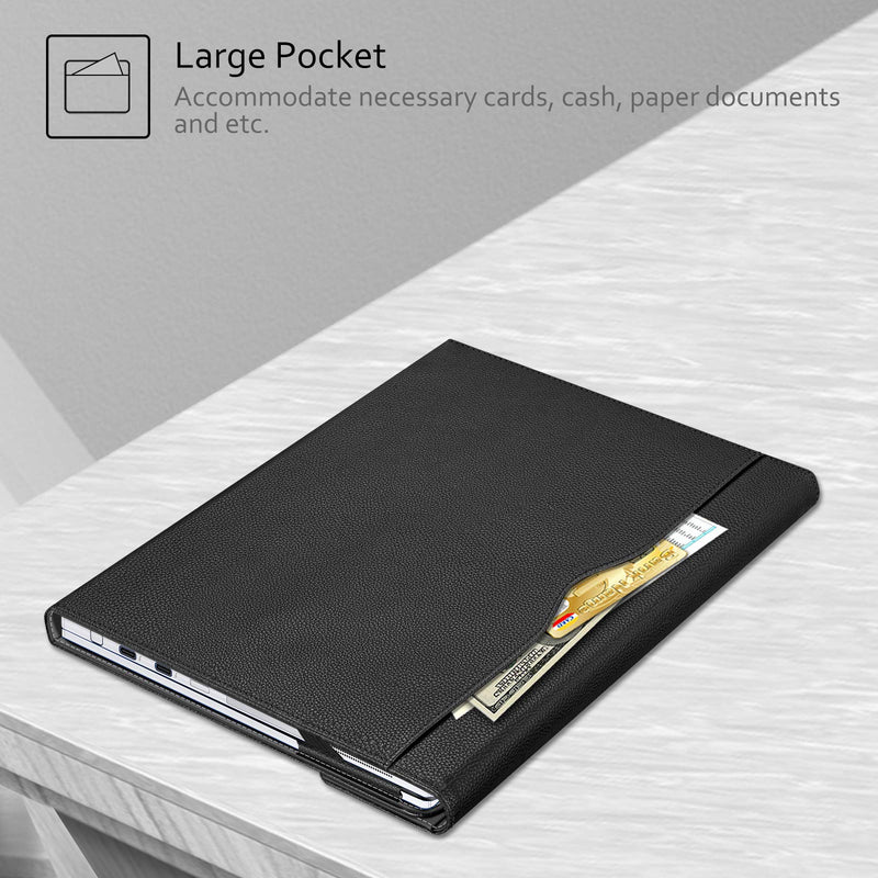 Fintie Sleeve Case for 13.3" Samsung Galaxy Book Flex 13.3 NP930QCG / Samsung Galaxy Chromebook 13 XE930QCA - PU Leather Portfolio Book Cover (Not Fit Galaxy Book Flex Alpha 13.3 NP730QC), Black