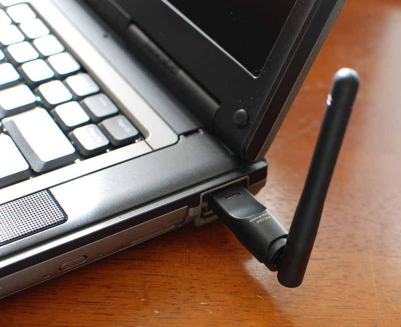 Panda Wireless® Mid Range 150Mbps Wireless N USB Adapter w/ 2dBi Antenna - Win XP/Vista/7/8/10/11, Mint, Ubuntu, MX Linux, Manjaro, Fedora, Centos, Kali Linux and Raspbian