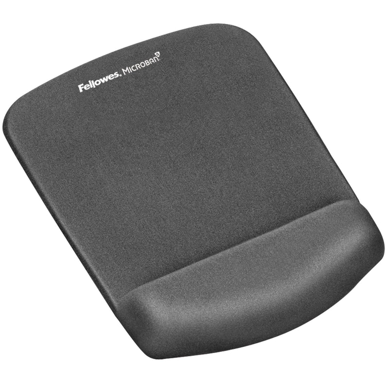 Fellowes PlushTouch Wrist Rest with Mouse Pad, FoamFusion Technology, Graphite (9252201)