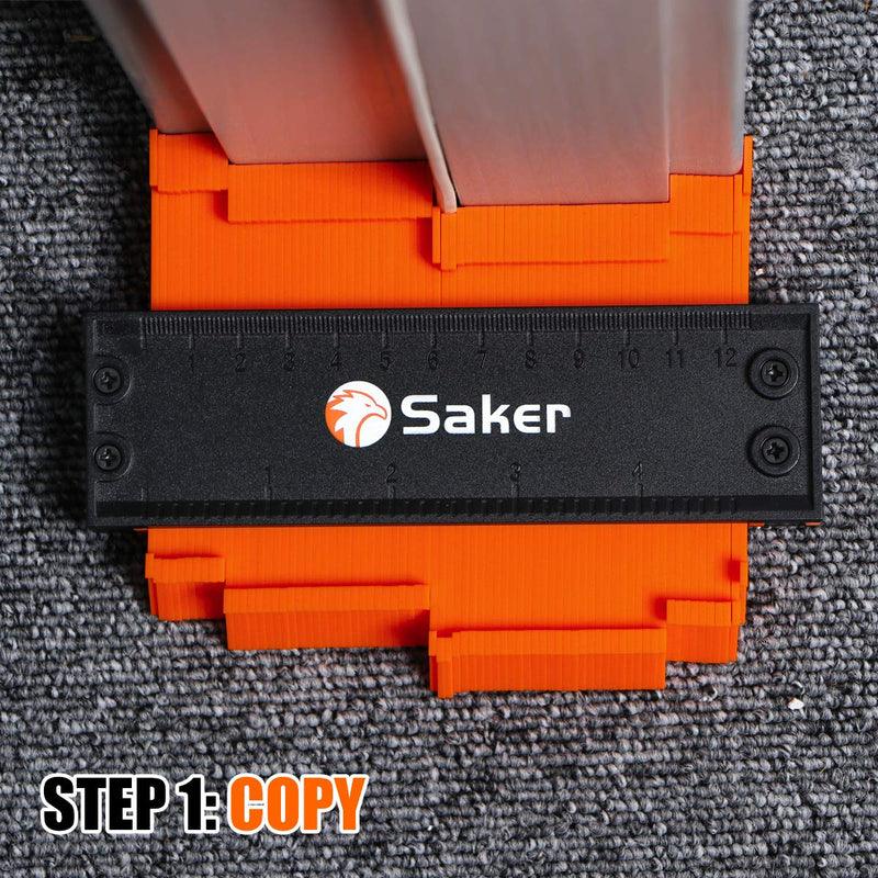 Saker Contour Gauge (5 Inch Lock) Profile Tool- Adjustable Lock-Precisely Copy Irregular Shape Duplicator -Irregular Welding Woodworking Tracing - Must Have Tool for DIY Handyman, Construction 5 INCH