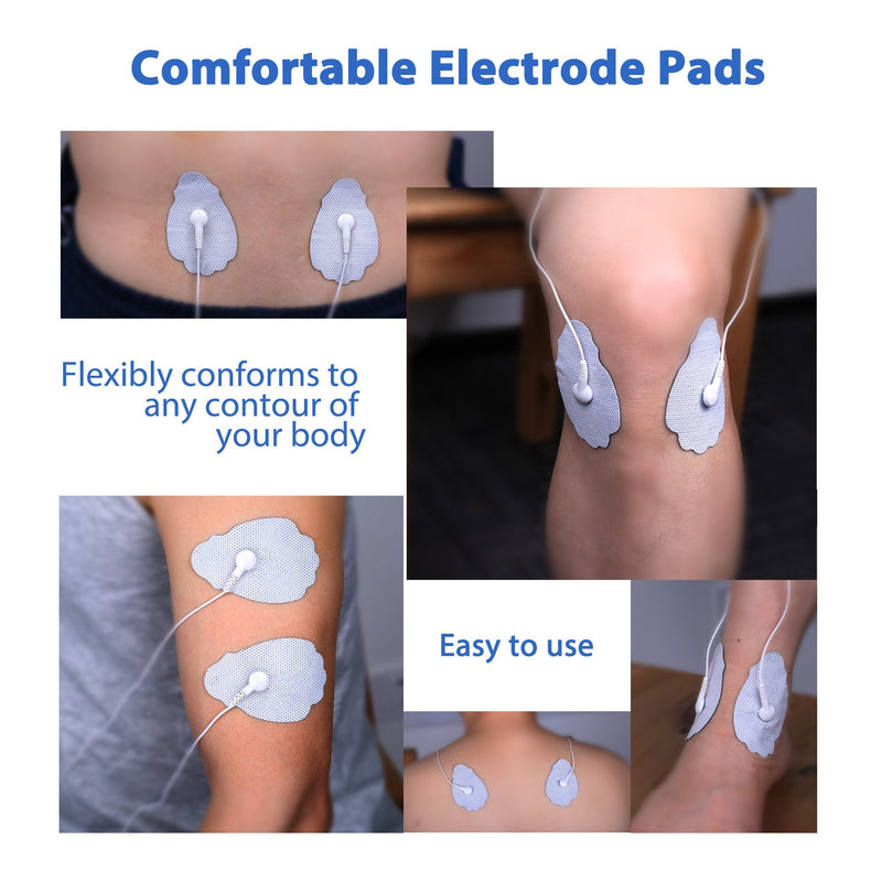 TENS Unit Pads, 22PCS Snap Electrodes，Reusable TENS Replacement Pads for Electrotherapy EMS Machine Muscle Stimulation Massager