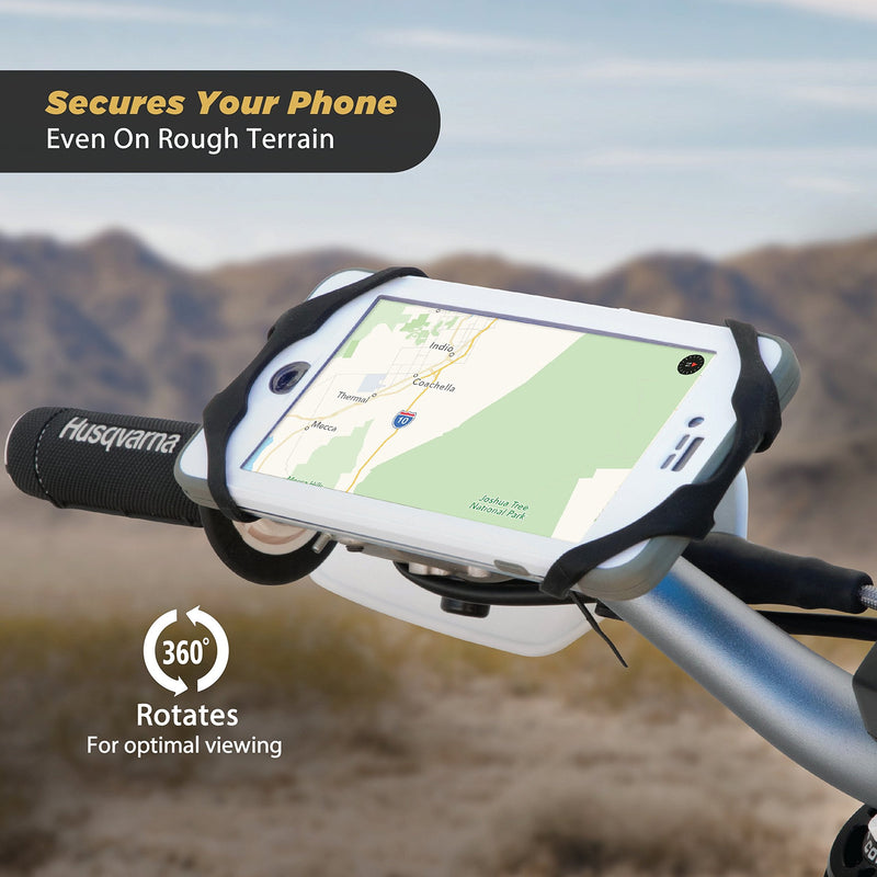 SCOSCHE MBM3SM-RP Handlebar Bike Phone Mount with Integrated MagicMount, Protective Safety Bands and Adjustable Clamp for Mobile Devices Magnetic Mount