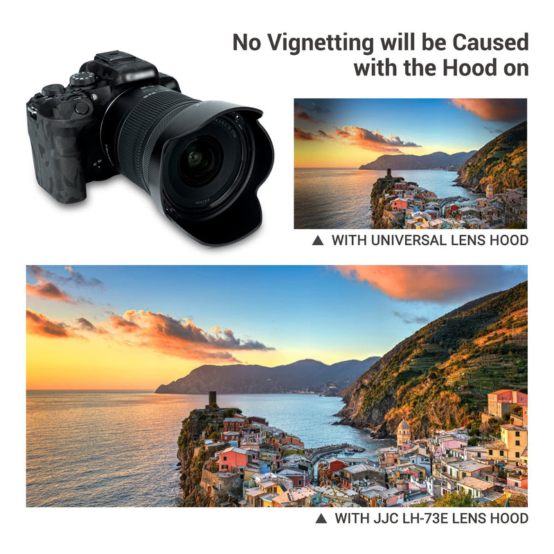 Lens Hood for Canon RF 15-30mm F4.5-6.3 is STM Lens Replaces Canon EW-73E with Reversible Design, Compatible with 67mm Filter and Snap-on Lens Cap